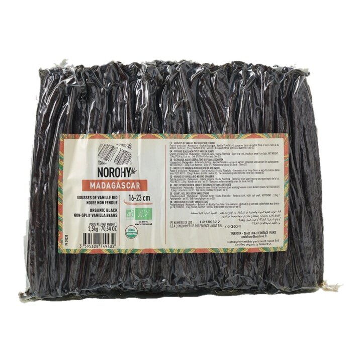 Gousses de vanille Bio Madagascar 16-23cm 2.5kg