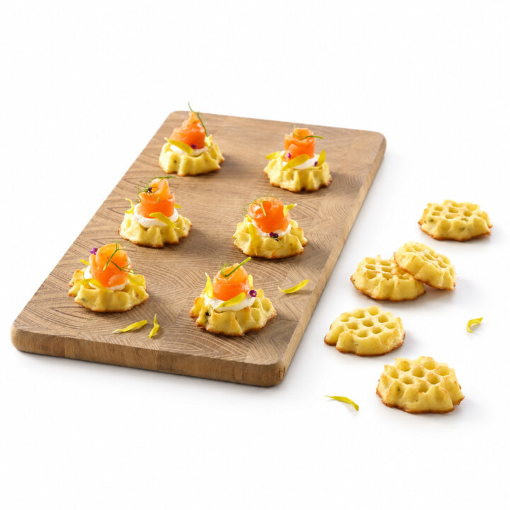 Mini gaufre de pomme de terre 11g - Ø 4 cm